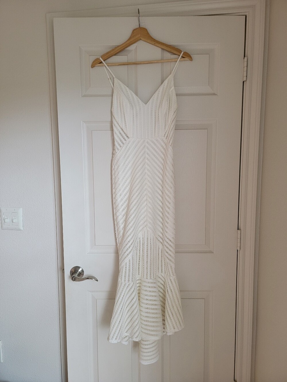 Shona Joy Pegasus Cocktail Midi Dress White US Size 2